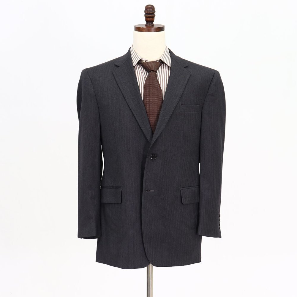 Jos. A. Bank 42R Gray HB 2-Button Sport Coat Blazer Jacket B805